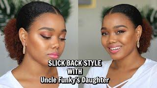 WATCH ME SLICK MY THICK KINKY CURLY HAIR INTO A LOW PUFF