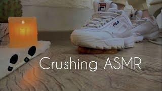 ASMR  crushing random things with my fila