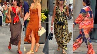 SUMMER STYLE ELEGANCE AUGUST 2024  MILAN STREET OUTFITS TRENDS THIS SUMMER & ITALIAN FASHION VLOG