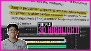 Tutorial TEXT 3D Highlight  Adobe Premiere Pro cc