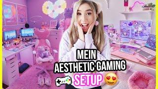 mein GAMING ROOM makeover setup tour AESTHETIC und KAWAII tiktoks *alles PINK*