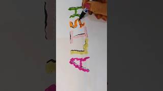 Calligraphy With Colour Pen #shorts #calligraphyfonts #trending