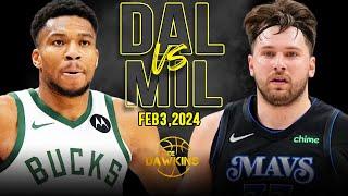 Dallas Mavericks vs Milwaukee Bucks Full Game Highlights  February 3 2024  FreeDawkins