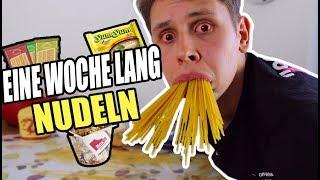 Eine Woche lang nur NUDELNSPAGHETTI ESSEN - SELBSTEXPERIMENTNudelig