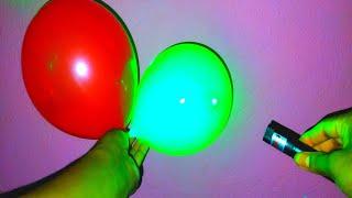 Balloon Powerful laser light Experiments #laser