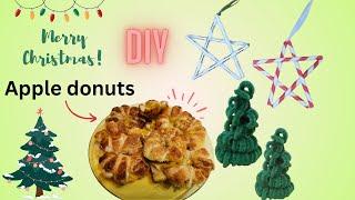 EASY Christmas DIYs   Apple Donuts TIKTOK recipe  straw stars  mini tree  Maks Team Diy-2023