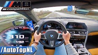 BMW M8 COMPETITION 310kmh TOP SPEED POV on AUTOBAHN NO SPEED LIMIT by AutoTopNL