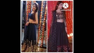 Ramsha Khan Neha Vs Anjum Fakih Shrishti same Colour dress 