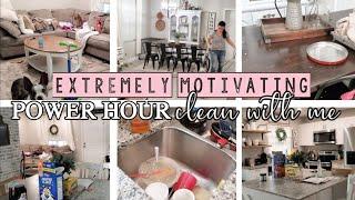 POWER HOUR MOTIVATING CLEAN WITH ME  EXTREME CLEANING MOTIVATION  SPEED CLEAN WITH ME