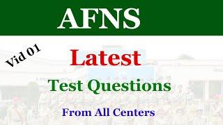 AFNS Latest Test Questions 2024  Afns Test Preparation