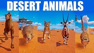 Desert Animals Speed Races in Planet Zoo included Meerkat Camel Dog Gemsbok