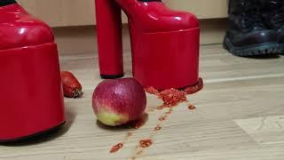 Tomatos and apple crush under 7 inch platform heels
