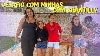 DESAFIO NA ÁREA DA PISCINA COM AS AMIGAS COM CHANTILLY