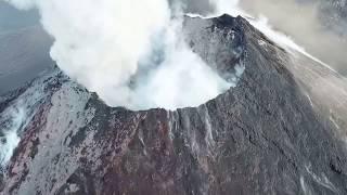 Dentro del Crater del Volcan De Fuego Guatemala.