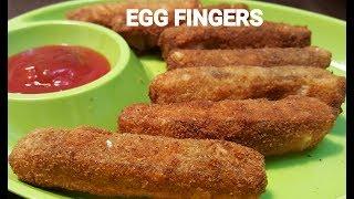 Crunchy Egg Fingers recipe  Easy tea time snack with few ingredients