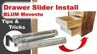 Installation of the BLUM Movento Drawer Slider