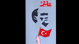 Kolay Atatürk Resmi Çizimi ve 23 Nisan