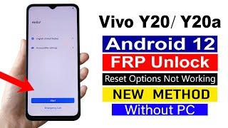 Vivo Y20 Y20a - Google Account Bypass ANDROID 12 without pc 100% Working Method