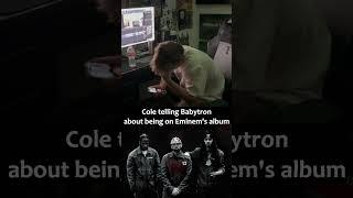 Cole telling Babytron about being on Eminems album. #eminem #bigsean #babytron #colebenett #tobey