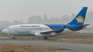 Last Ever Canadian North 737-200 Landing at YYJ