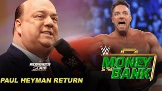 Paul Heyman Coming Back  Money In The Bank Winner Revealed.