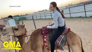 1st US female camel jockey on transforming race