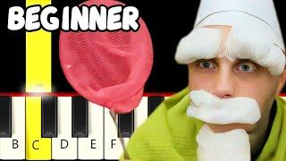 Crawly Green Wizard Gnome Meme Song - Fast and Slow Easy Piano Tutorial - Beginner