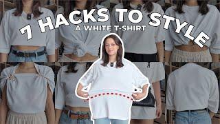 7 VIRAL WAYS TO WEAR A WHITE T-SHIRT  T-SHIRT HACKS