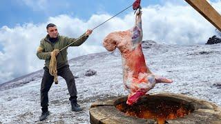 A Whole Lamb Cooked In An Underground Tandoor Dinner In Beautiful Nature