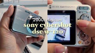   2000sy2k vintage digicam  sony cybershot dsc w-120  unbox supplies export tutorial results