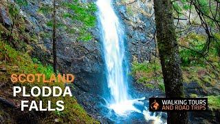 Plodda Falls 󠁧󠁢󠁳󠁣󠁴󠁿 Scotland waterfall walking tour  road trip forest walk  Glen Affric 4k video