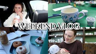 WEEKEND VLOG Come Pottery Painting With Me + Surprise Birthday Brunch