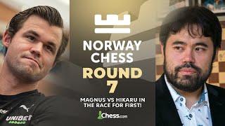 Magnus vs. Hikaru With 3 Wins In A Row Can Magnus Make It 4? Norway Chess 2024 Rd 7