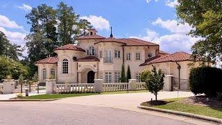 Driving Wealthy Neighborhoods with Mansions in North Carolina  Driving Sounds for Sleep and Study