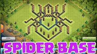 Clash of clans SPIDER BASE A Shocking design