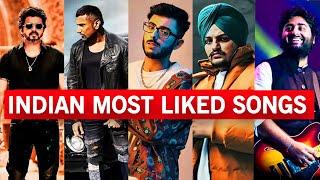 Top 25 Most Liked Indian Songs On YouTube Of all time  Carryminati Honey Singh Arijit