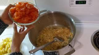 Potato Tomato Soup  Super Easy Vegetarian Recipe