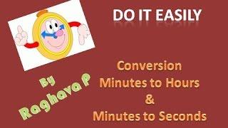 ExcelConvert Minutes to Seconds & Minutes to Hours