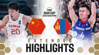 China  vs Mongolia   Extended Highlights  FIBA Asia Cup 2025 Qualifiers