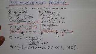 Pertidaksamaan Pecahan - Matematika SMA kelas 10.