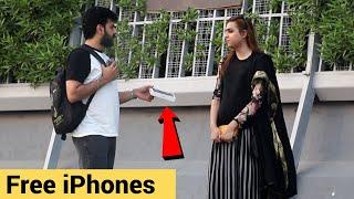 Giving FREE iPhone 15 To Strangers  Haris Awan