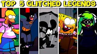 Top 5 Glitched Legends - Friday Night Funkin VS Glitched Legends 1.52.0