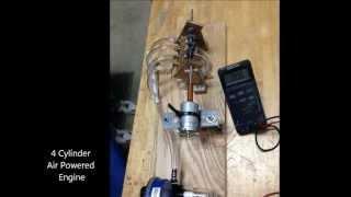 Four Cylinder Air Powered Engine - Build one at BuildMore Workshop