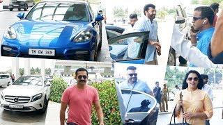 Celebrities With their Super Cars At Amma General Body Meeting 2019  Mammotty Mohanlal Asif Ali