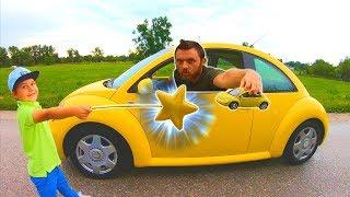 Pretend Play Magic with Cars  VW Bug Ride on & Driving in My Car Song