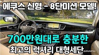 8단미션 적용된 에쿠스 신형  중고차 7백만원대로 추천 드립니다