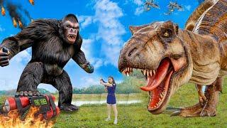 Most Dramatic T-rex Dinosaur Chase Movie 2024  Trex attack  Jurassic Park Fan Movie Dinosaur Hunt