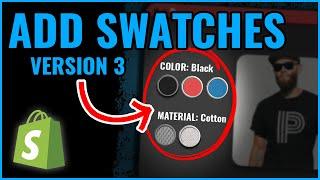 How to Add Product Variant Swatches to Shopify v3 NEW 2024 Tutorial