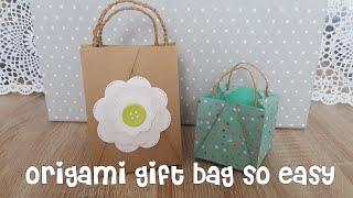 Einfache Origami Geschenktüte faltenEasy Origami Gift Bag