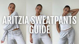 ARITZIA TNA SWEATPANTS GUIDE  ARITZIA LOUNGEWEAR TRY ON